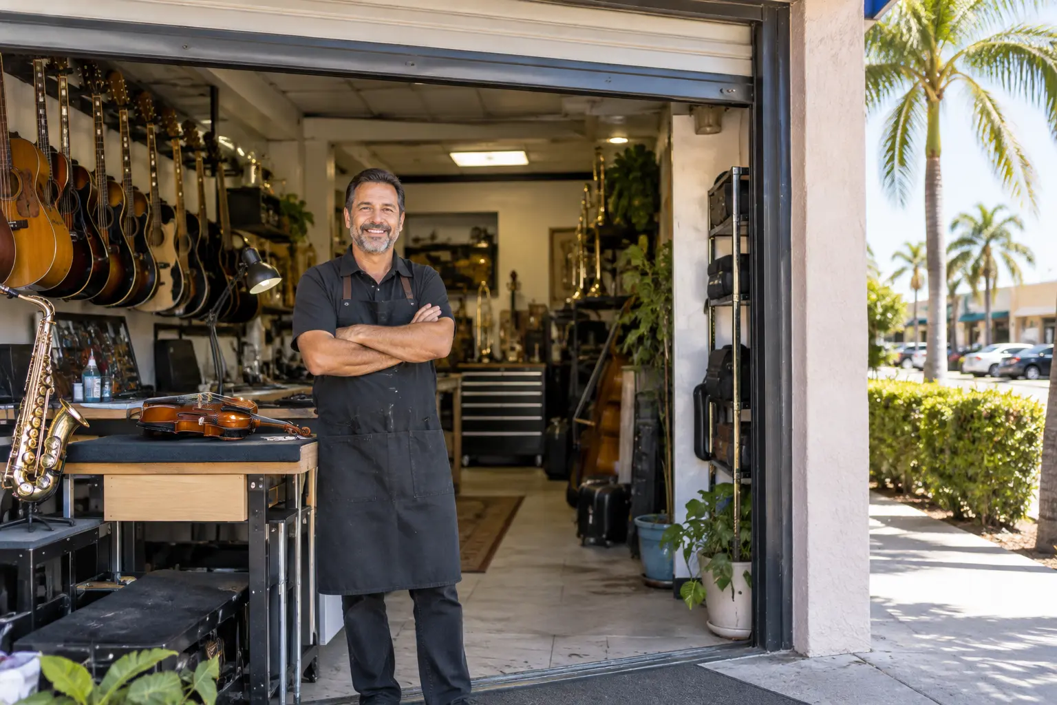 Musical instrument repair shops partner location